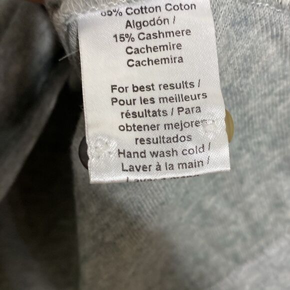 PETER MILLAR Collection Men’s Gray Long Sleeves Cashmere/ Cotton Blend Shirt L - Picture 5 of 6